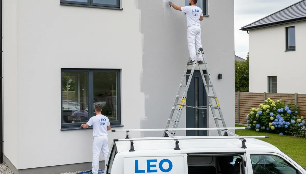 Professional house painters working on residential exterior in Fort Wayne IN