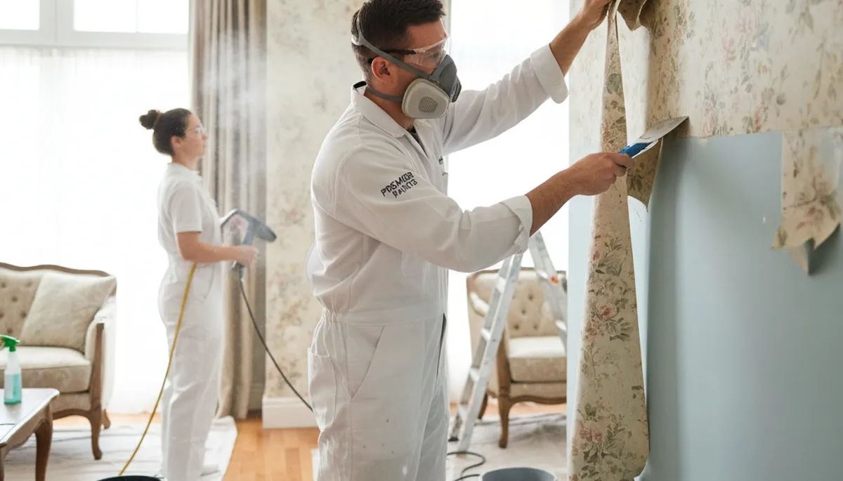 Professional wallpaper removal service in Fort Wayne, IN home by expert painters
